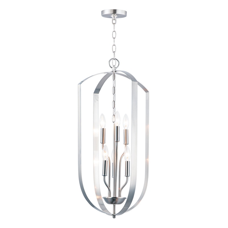 Maxim 10039SN Provident Six Light Chandelier, Satin Nickel