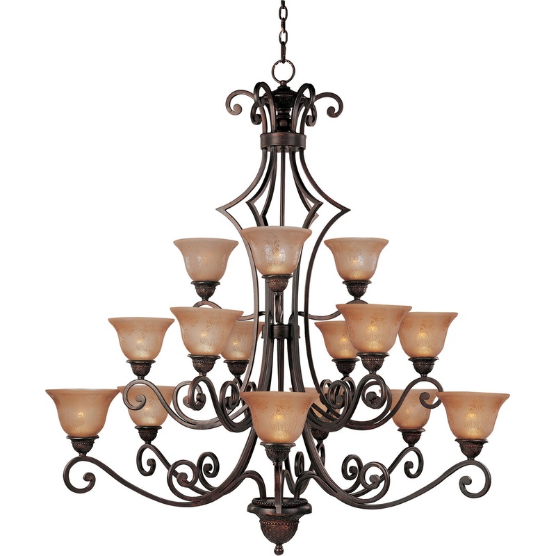 Maxim 11239SAOI Symphony 15 Light Chandelier, Oil Rubbed Bronze