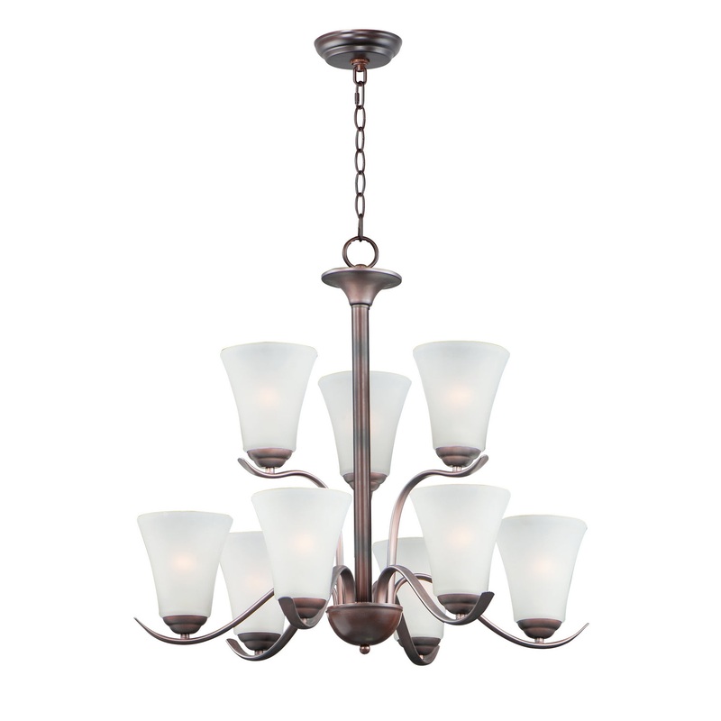 Maxim 12076FTOI Vital Nine Light Chandelier, Oil Rubbed Bronze