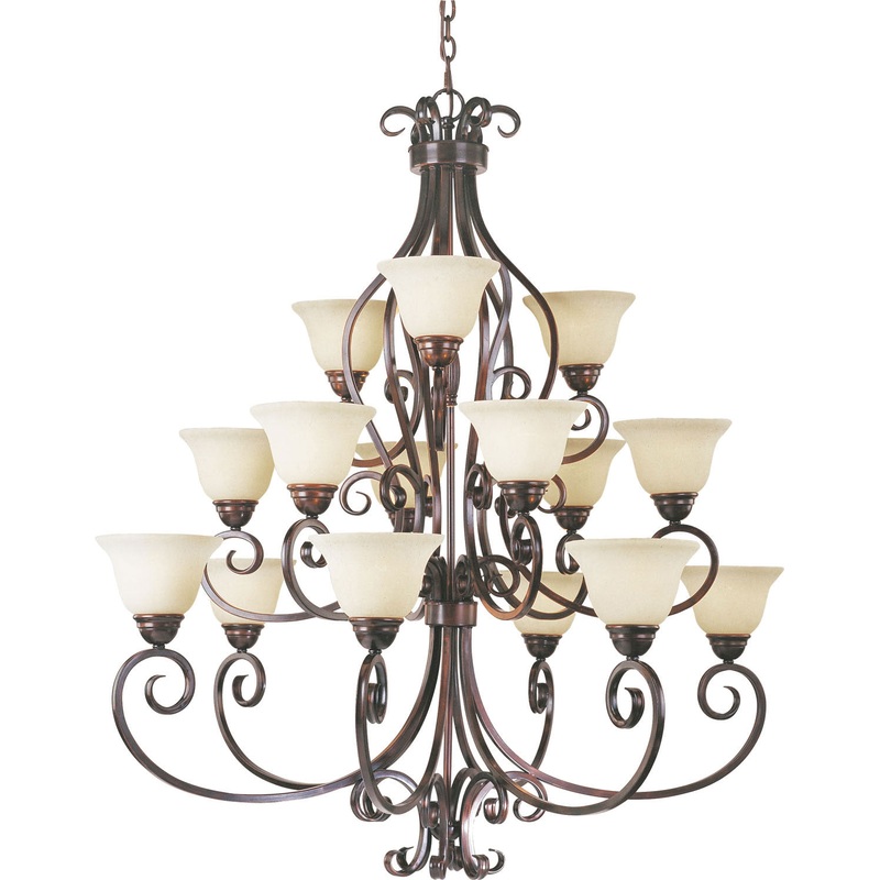 Maxim 12209FIOI Manor 15 Light Chandelier, Oil Rubbed Bronze