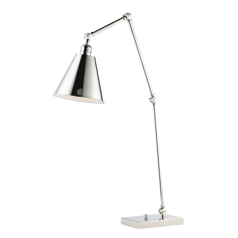 Maxim 12226PN Library One Light Table Lamp, Polished Nickel