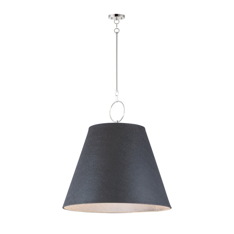 Maxim 14438BKPN Acoustic One Light Pendant, Polished Nickel
