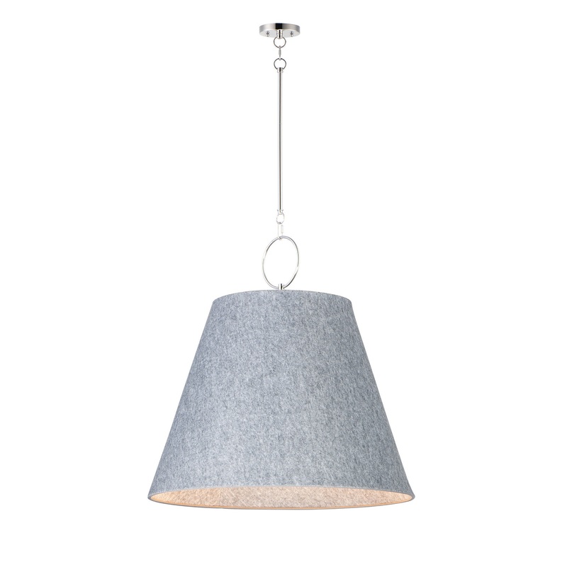 Maxim 14438GYSN Acoustic One Light Pendant, Satin Nickel
