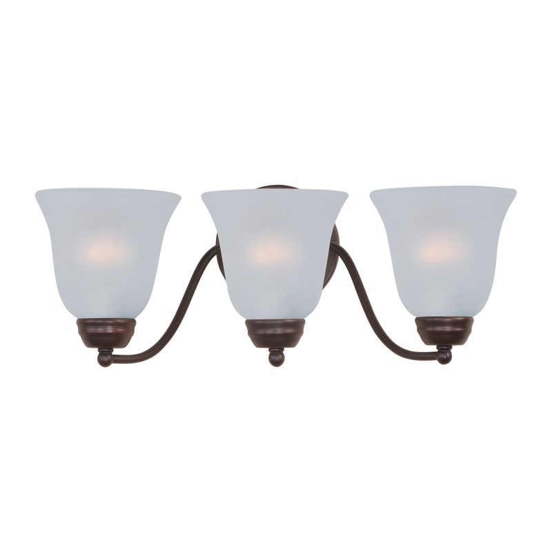 Maxim 2122FTOI Basix Three Light Bath Vanity, Oil Rubbed Bronze