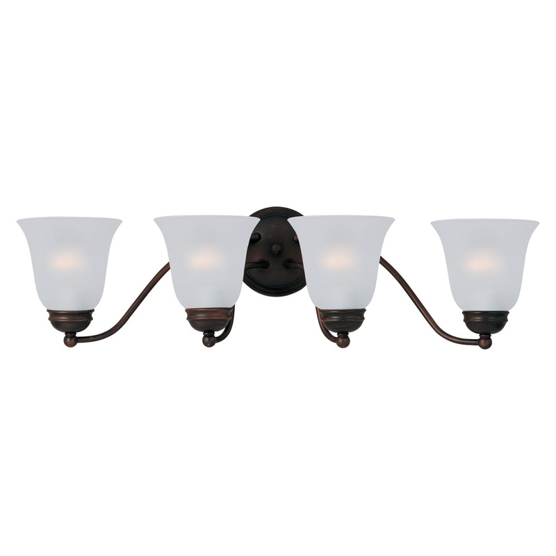Maxim 2123FTOI Basix Four Light Bath Vanity, Oil Rubbed Bronze