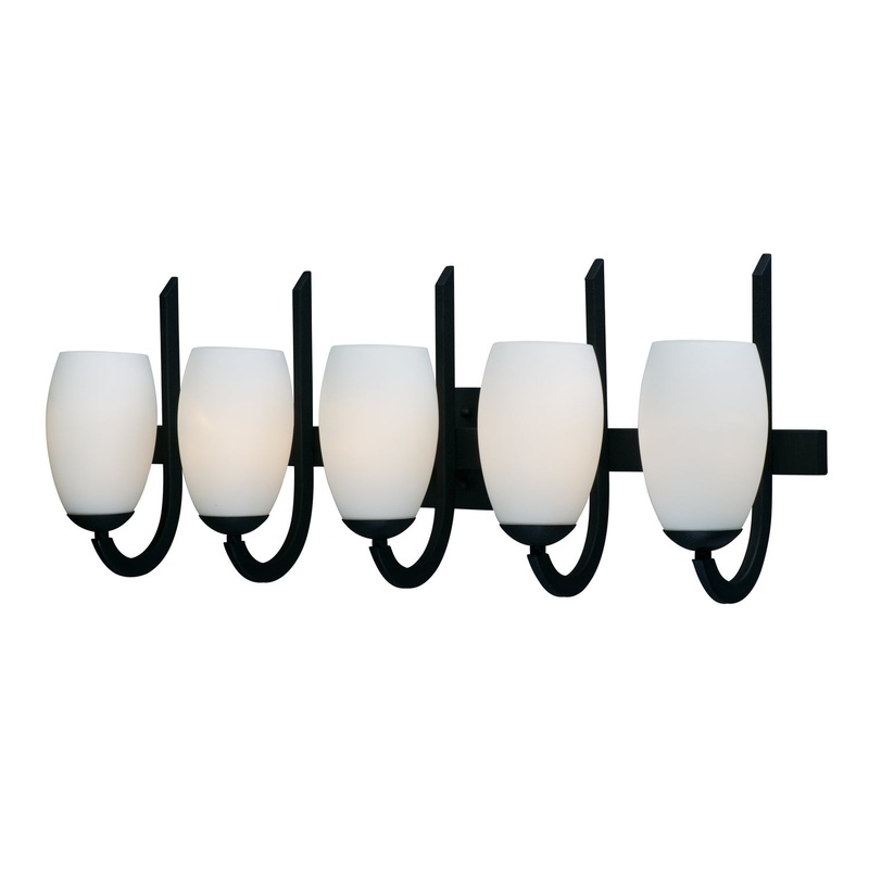 Maxim 21645SWTXB Taylor Five Light Bath Vanity, Textured Black