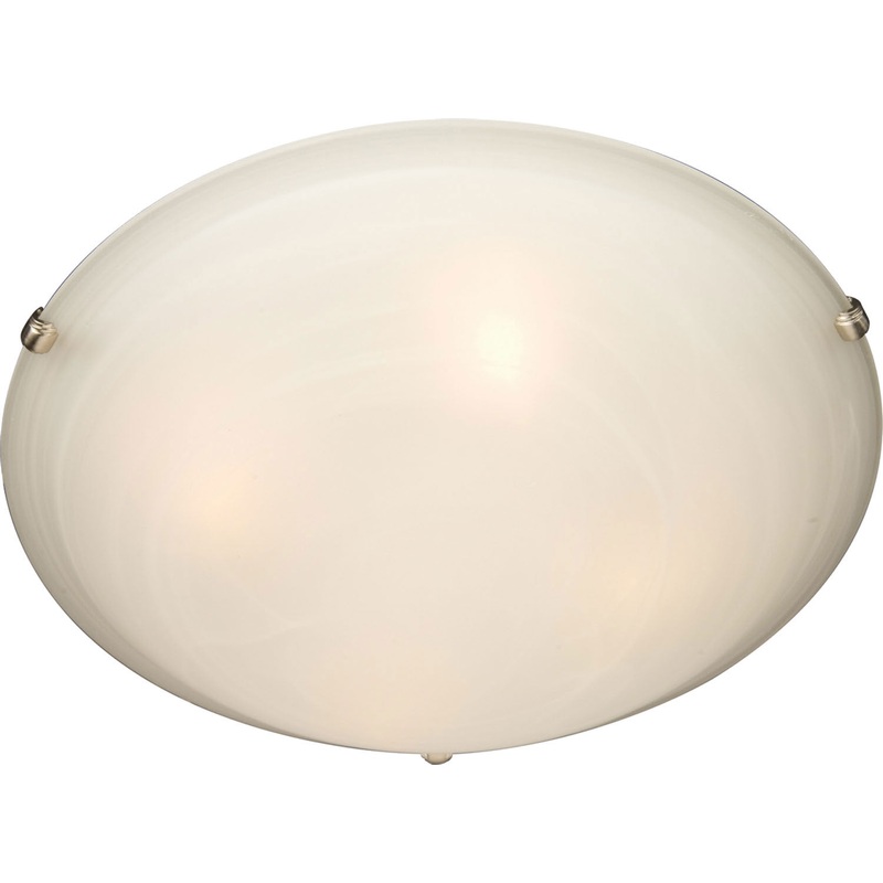 Maxim 2680MRSN Malaga Two Light Flush Mount, Satin Nickel