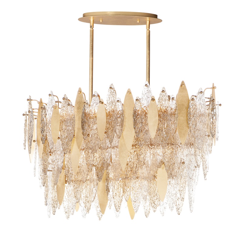 Maxim 32326CLCMPGL Majestic 18 Light Chandelier, Gold Leaf