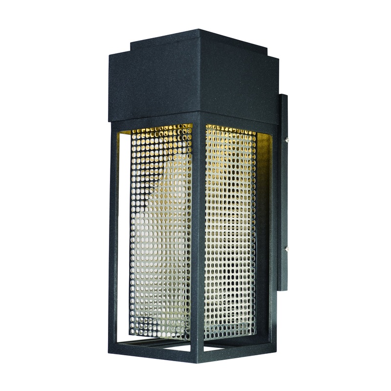Maxim 53599GBKSST Townhouse LED Outdoor Wall Sconce, Galaxy Black / Stainless Steel