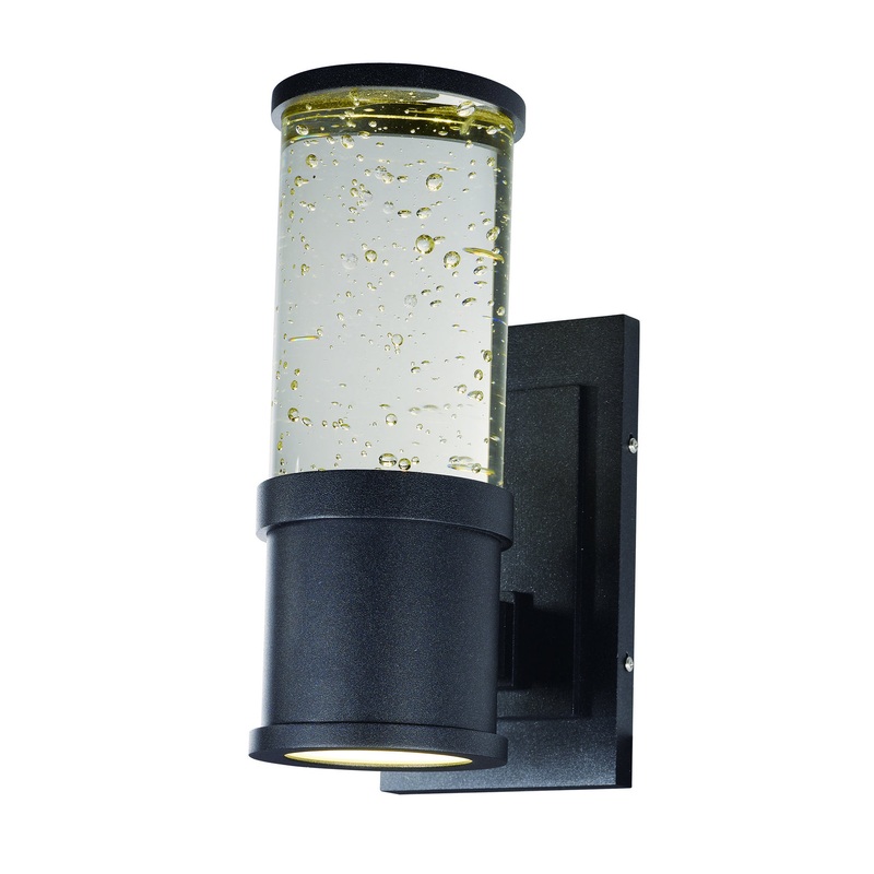 Maxim 53685CLGBK Pillar LED Outdoor Wall Sconce, Galaxy Black