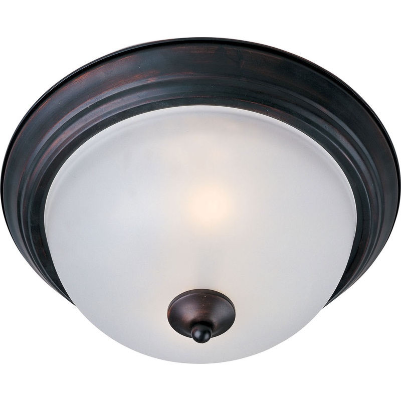 Maxim 5840FTOI Essentials - 584x One Light Flush Mount, Oil Rubbed Bronze