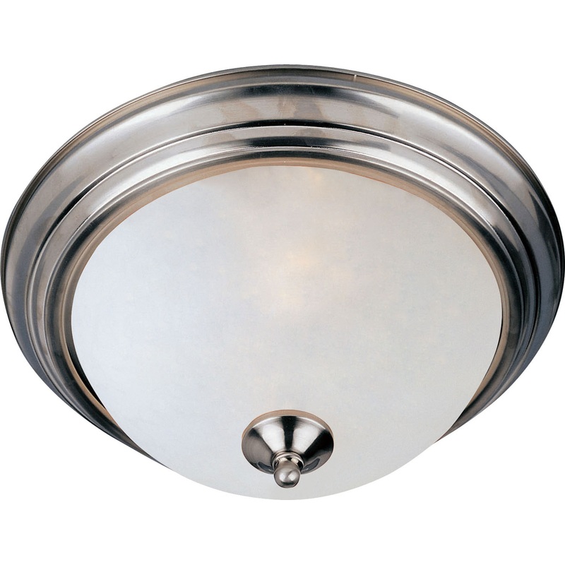 Maxim 5840FTSN Essentials - 584x One Light Flush Mount, Satin Nickel