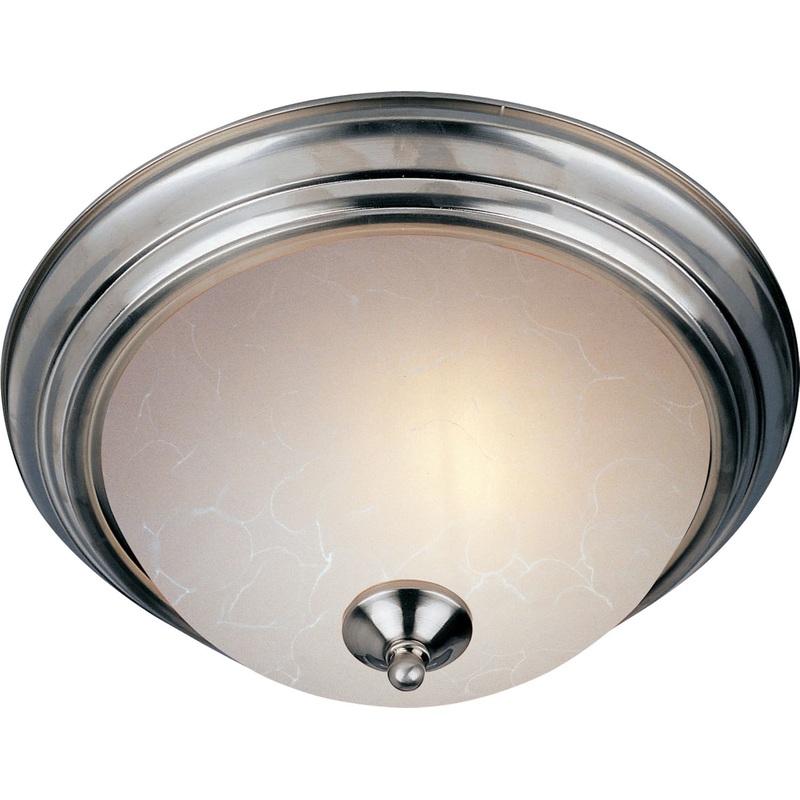 Maxim 5841ICSN Essentials - 584x Two Light Flush Mount, Satin Nickel