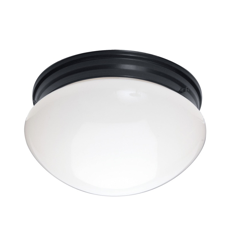 Maxim 5881WTBK Essentials - 588x Two Light Flush Mount, Black