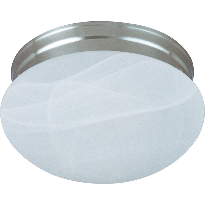 Maxim 5884MRSN Essentials - 588x One Light Flush Mount, Satin Nickel