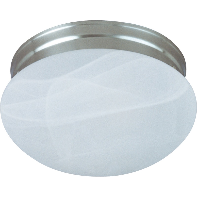 Maxim 5885MRSN Essentials - 588x Two Light Flush Mount, Satin Nickel