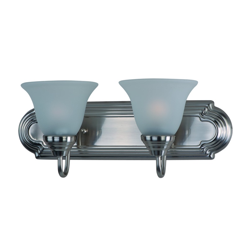 Maxim 8012FTSN Essentials - 801x Two Light Bath Vanity, Satin Nickel