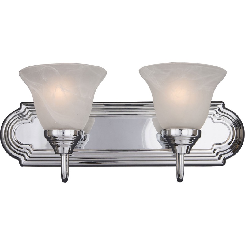Maxim 8012MRPC Essentials - 801x Two Light Bath Vanity, Polished Chrome