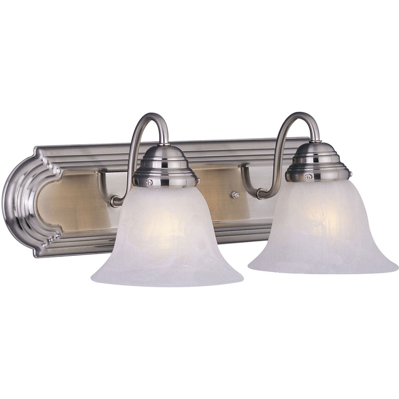 Maxim 8012MRSN Essentials - 801x Two Light Bath Vanity, Satin Nickel