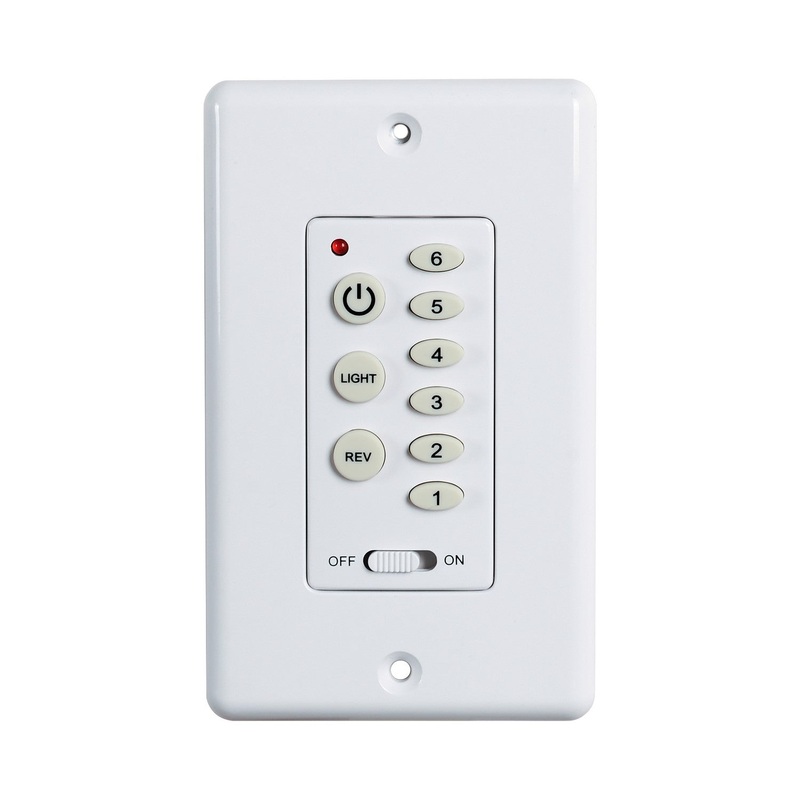Maxim FCT88816WT Accessories DC Wall Control Light and Fan Control (Reverse), White
