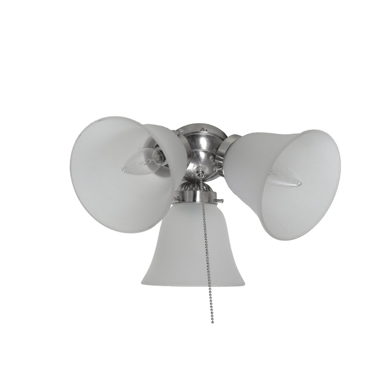 Maxim FKT207FTSN Fan Light Kits Three Light Ceiling Fan Light Kit, Satin Nickel