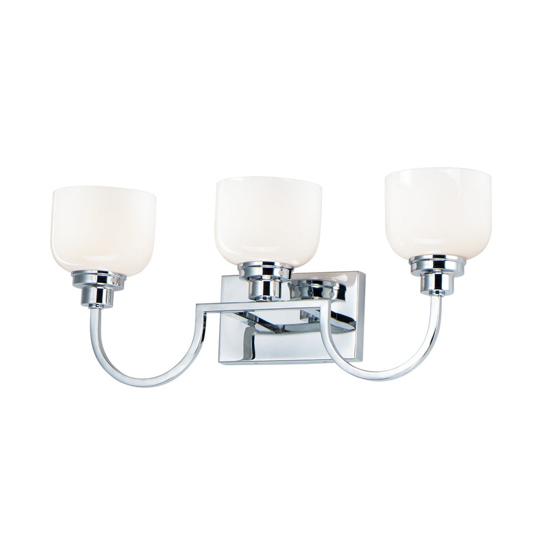 Maxim 26063WTPC Swale Three Light Bath Vanity, Polished Chrome