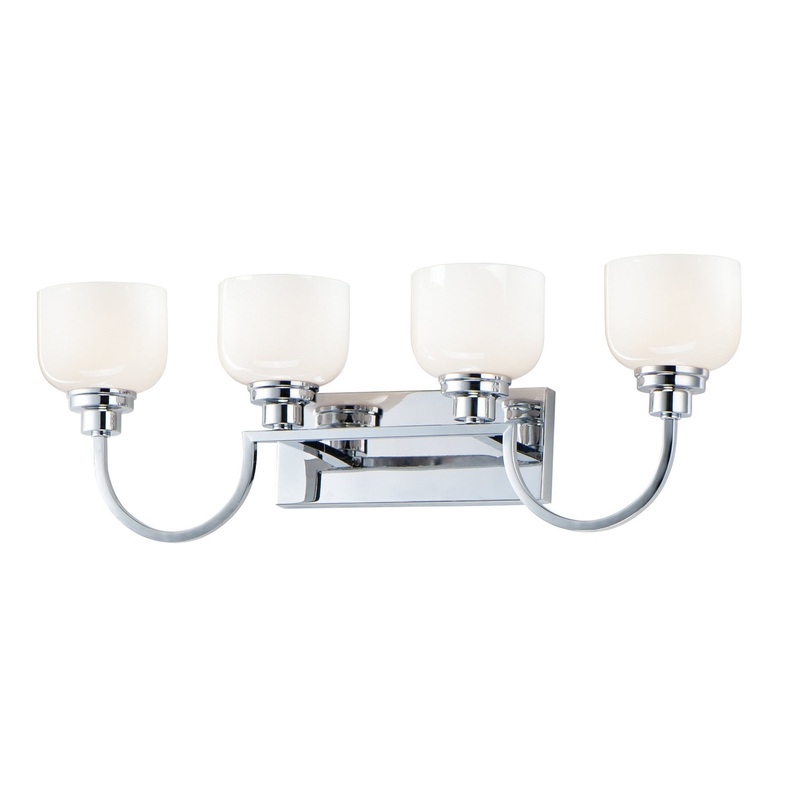 Maxim 26064WTPC Swale Four Light Bath Vanity, Polished Chrome