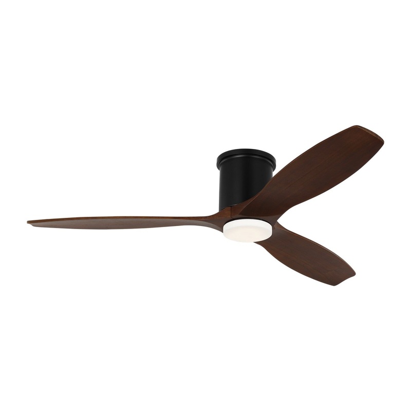 Visual Comfort Fan 3CNHSM52MBKD Collins 52 Smart Hugger LED Ceiling Fan, Midnight Black