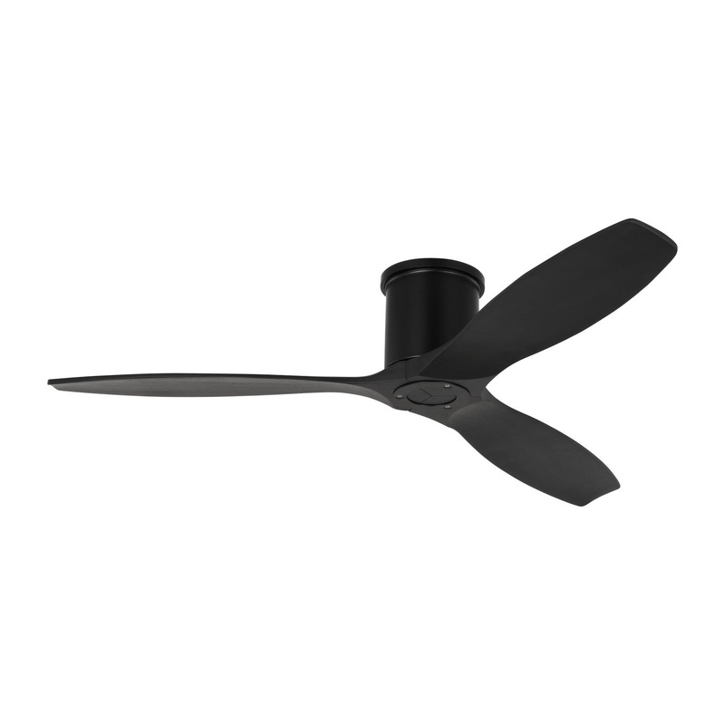 Visual Comfort Fan 3CNHSM52MBKMBK Collins 52 Smart Hugger Ceiling Fan, Midnight Black