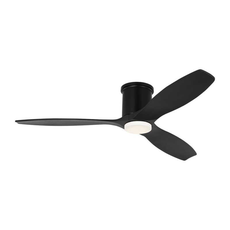 Visual Comfort Fan 3CNHSM52MBKMBKD Collins 52 Smart Hugger LED Ceiling Fan, Midnight Black