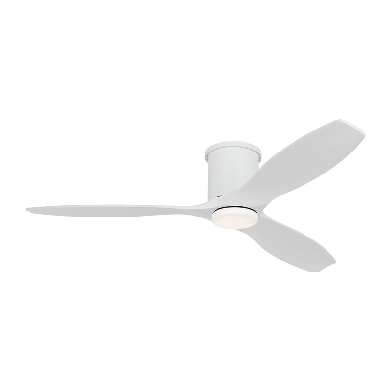 Visual Comfort Fan 3CNHSM52RZWD Collins 52 Smart Hugger LED Ceiling Fan, Matte White
