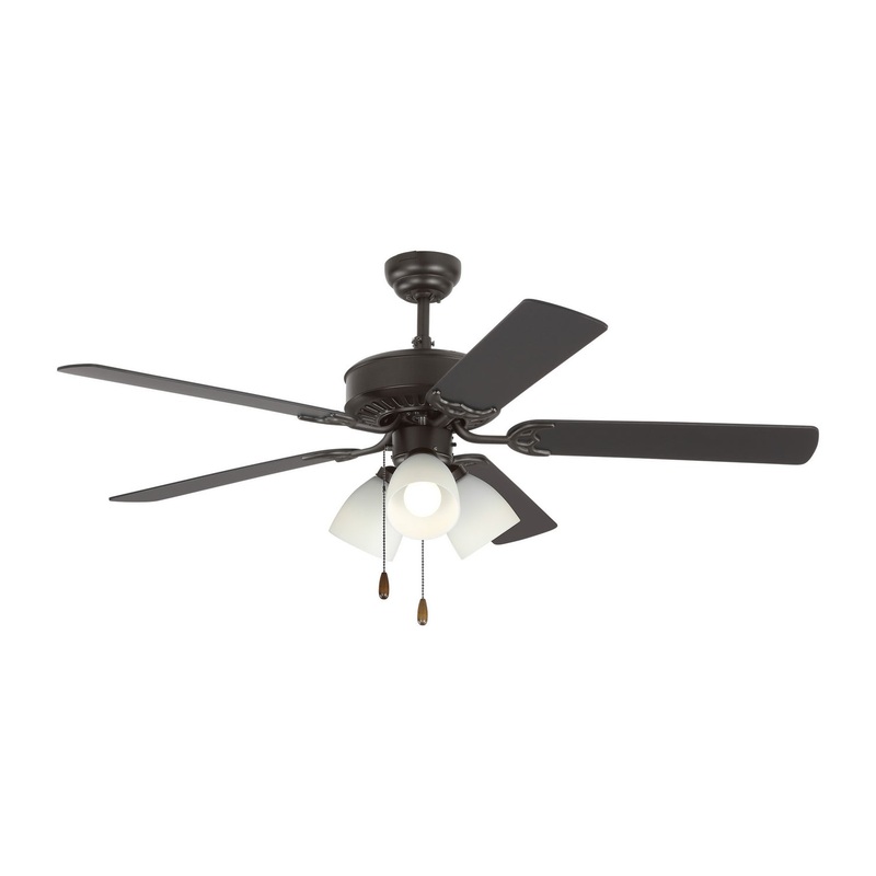 Visual Comfort Fan 5HV52BZF Haven 52 LED 3 Ceiling Fan, Bronze