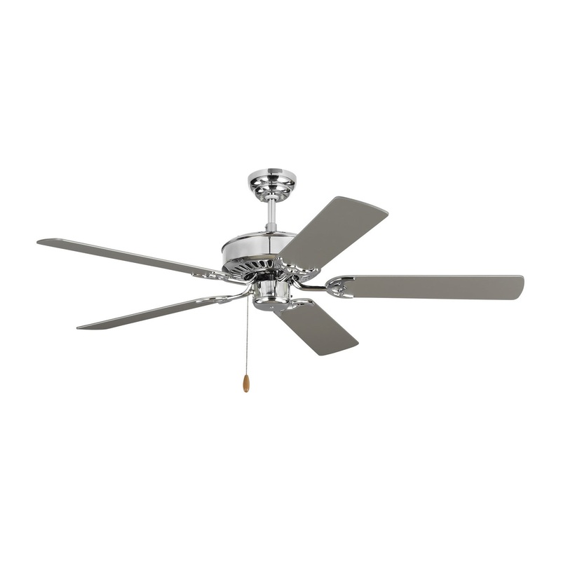 Visual Comfort Fan 5HV52CH Haven 52 Ceiling Fan, Chrome