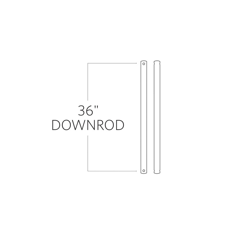 Visual Comfort Fan DR36SN Universal Downrod, Satin Nickel