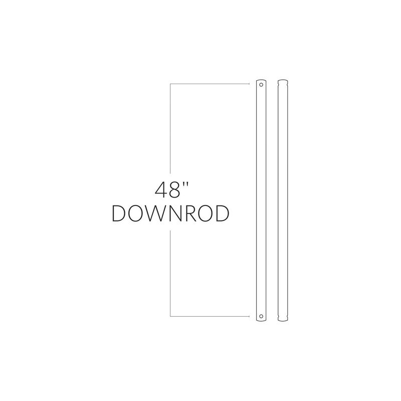 Visual Comfort Fan DR48DWZ Universal Downrod, Dark Weathered Zinc