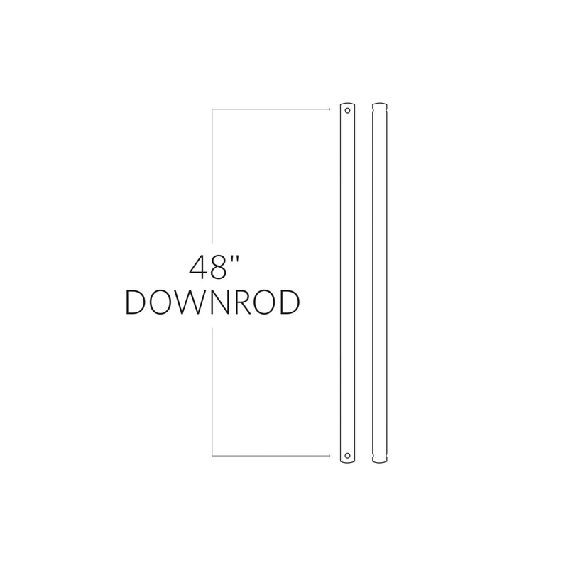 Visual Comfort Fan DR48KOA Universal Downrod, Koa