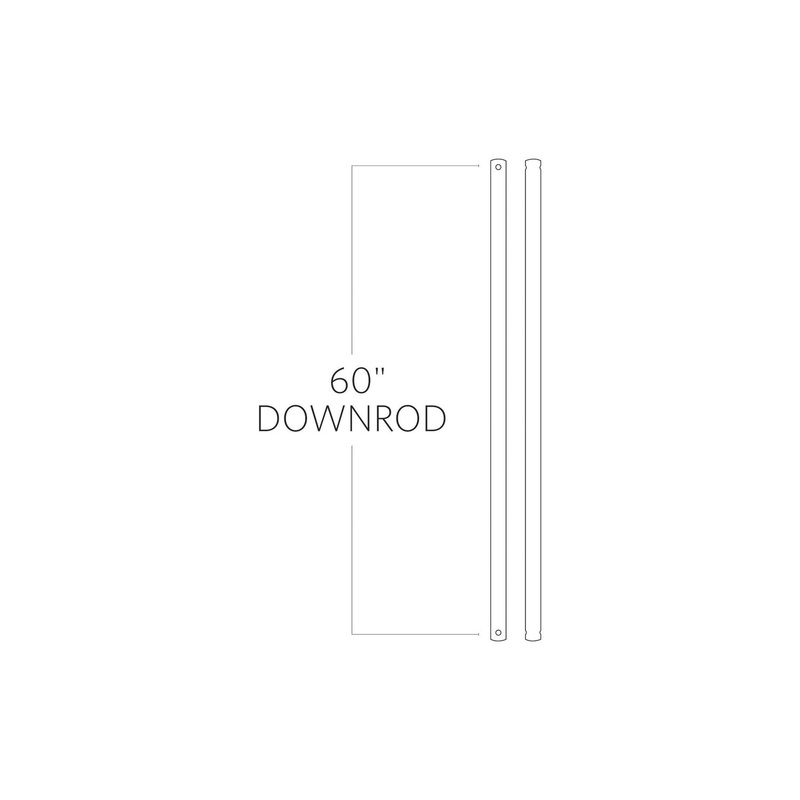 Visual Comfort Fan DR60DWZ Universal Downrod, Dark Weathered Zinc