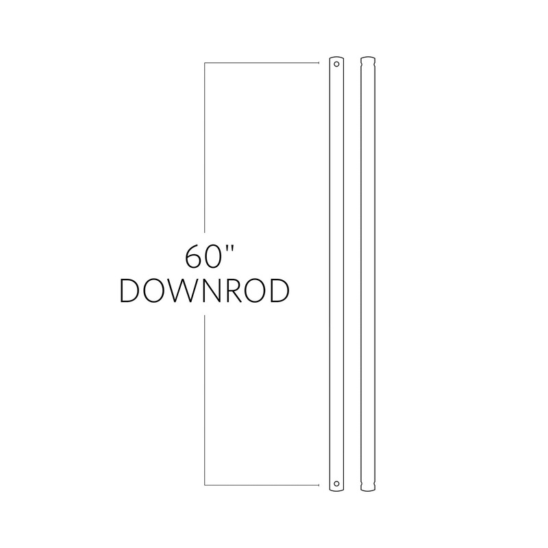 Visual Comfort Fan DR60SN Universal Downrod, Satin Nickel