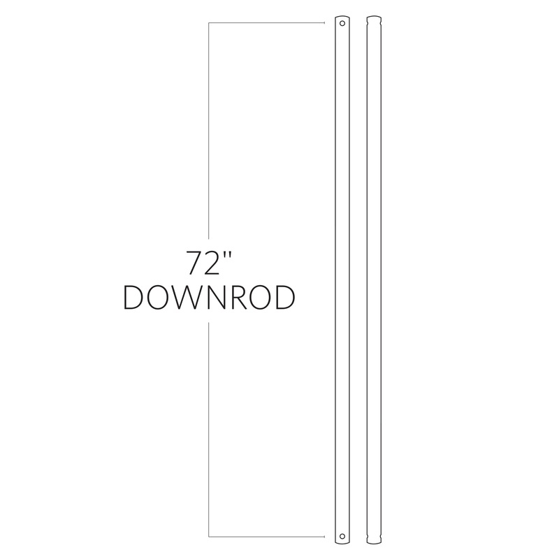 Visual Comfort Fan DR72CH Universal Downrod, Chrome