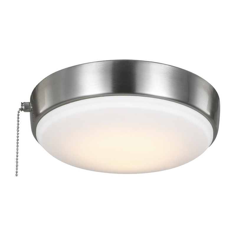 Visual Comfort Fan MC265BS Universal LED Ceiling Fan Light Kit, Brushed Steel