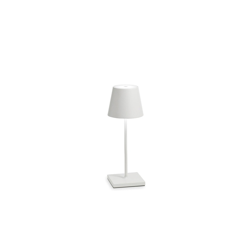 Zafferano LD0320B4 Poldina Pro LED Table Lamp, White