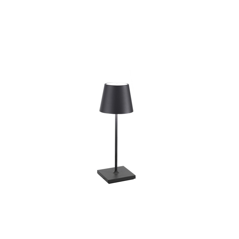Zafferano LD0320N4 Poldina Pro LED Table Lamp, Dark grey