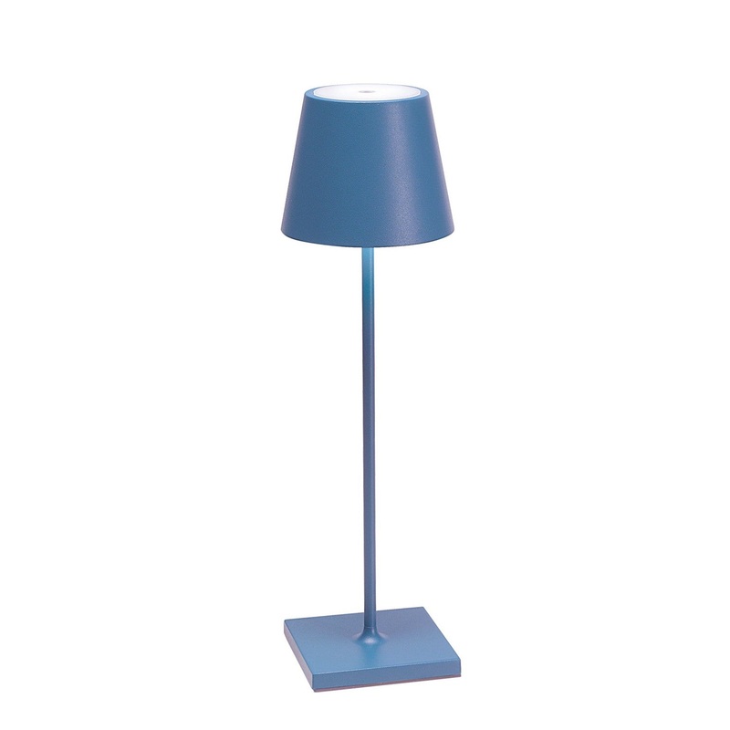 Zafferano LD0340A4 Poldina Pro LED Table Lamp, Avio Blue