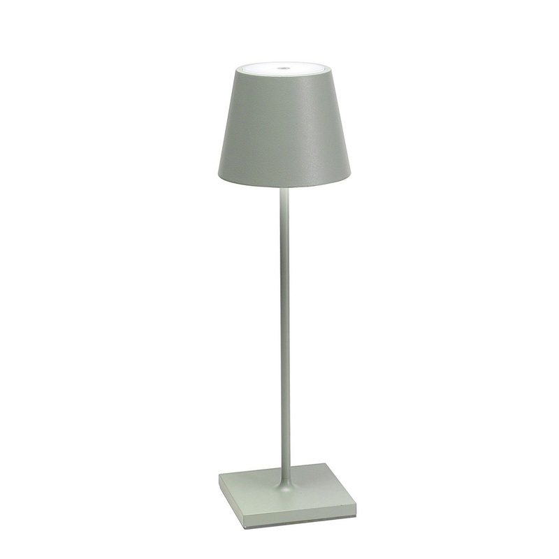 Zafferano LD0340G4 Poldina Pro LED Table Lamp, Sage