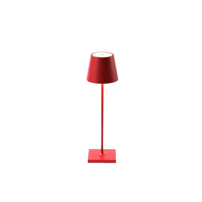 Zafferano LD0340U4 Poldina LED Table Lamp, Ruby Red