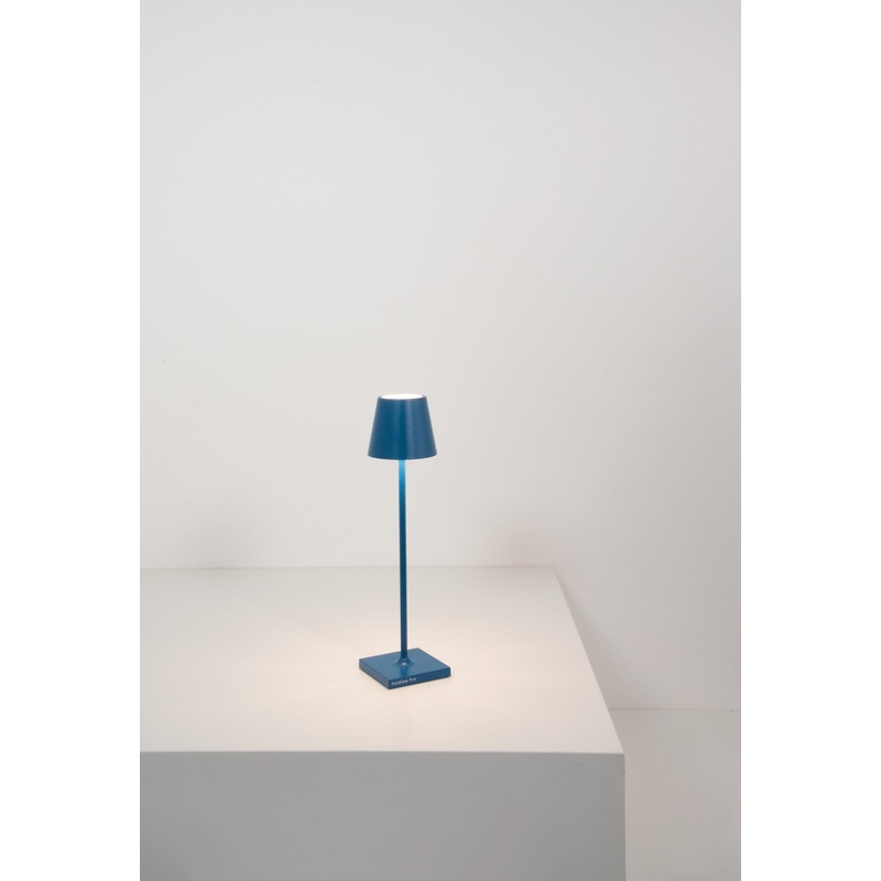 Zafferano LD0490K3 Poldina LED Table Lamp, Capri Blue