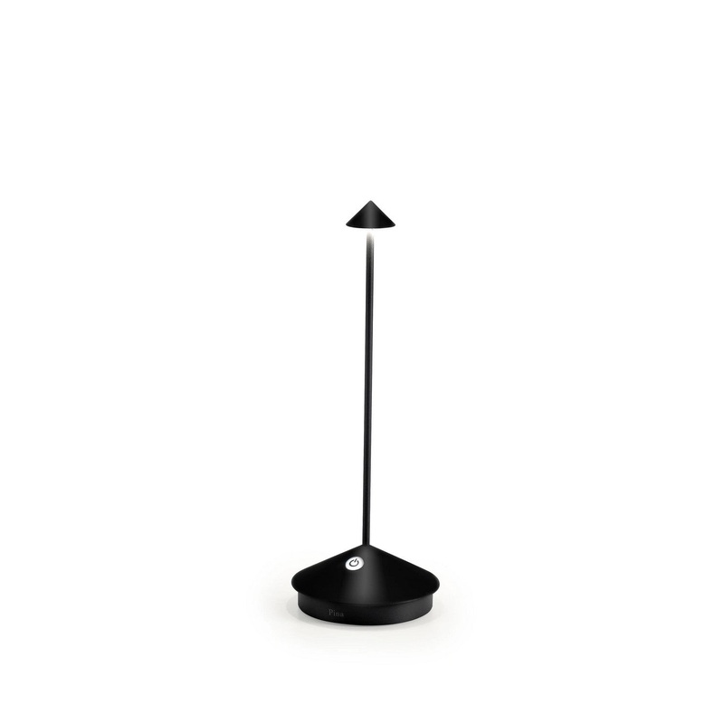 Zafferano LD0650D4 Pina LED Table Lamp, Black
