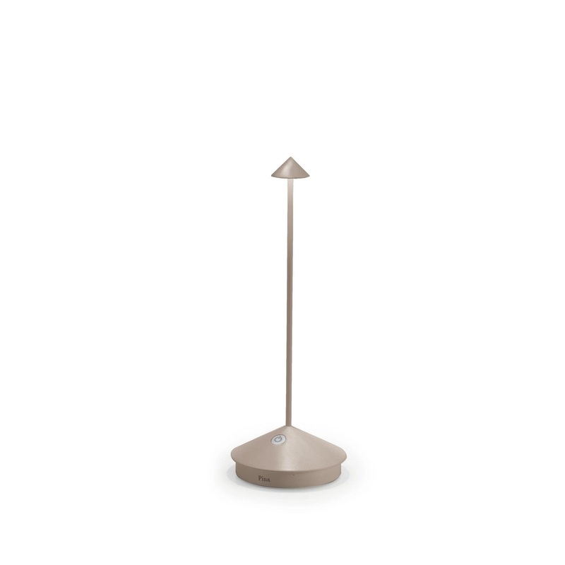 Zafferano LD0650S4 Pina LED Table Lamp, Sand