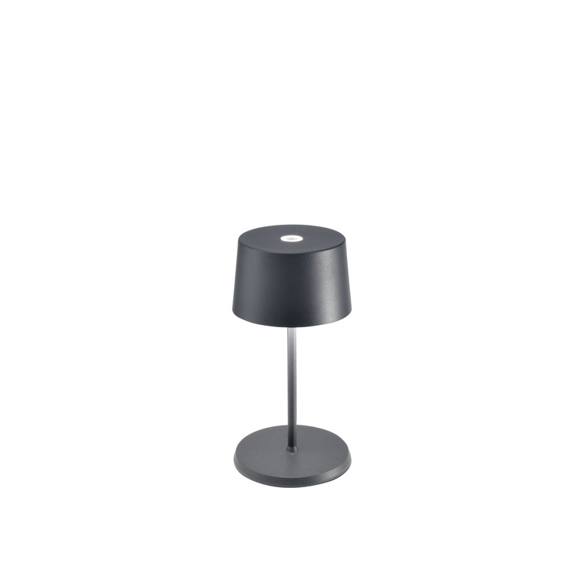 Zafferano LD0860N4 Olivia LED Table Lamp, Dark Grey