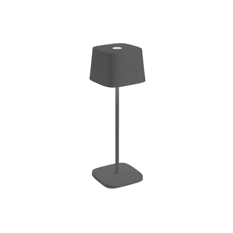 Zafferano LD0870N4 Ofelia LED Table Lamp, Dark Grey